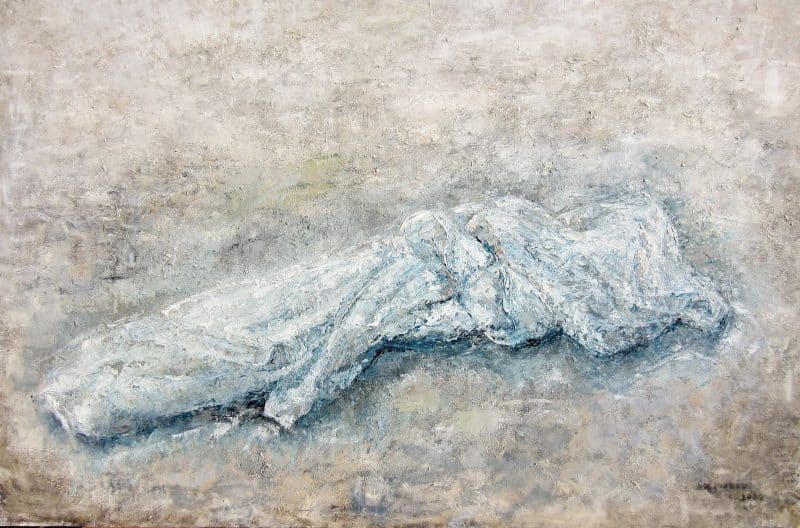 ''The White dress'' 150X100cm Oil on canvas By Irini Vazoukou